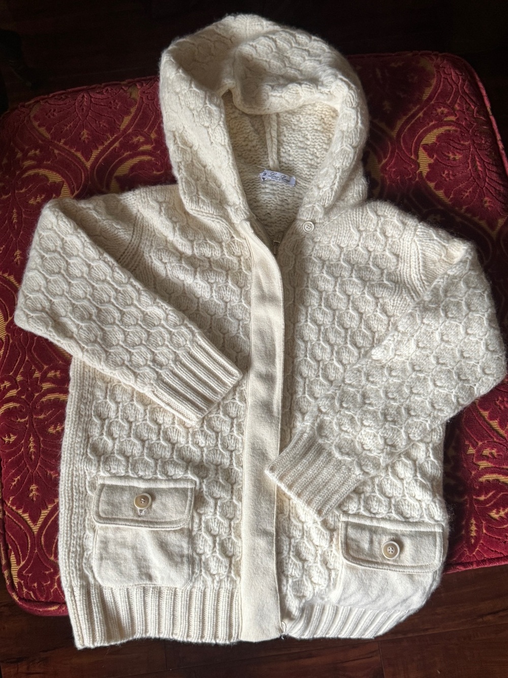 Loro Piana Kid’s Hooded Cashmere Sweater - Ivory